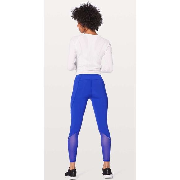 Lululemon Gait Keeper 7/8 Tights Leggings Jet Stream Blue Size 4 - Picture 2 of 10